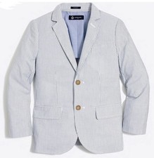 NWT J Crew Crewcuts Boys Thompson Seersucker Suit Jacket Blazer SZ 14 230 Rare