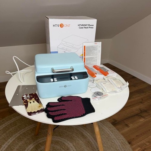 HTVRONT H17 3D Phone Case Heat Press Sublimation Machine Bundle Blue - Afbeelding 4 van 8
