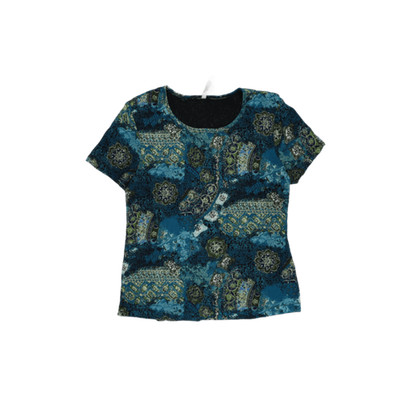 White Stag Damen T-Shirt Blau Kurzarm Rundhals Basic Gr. M