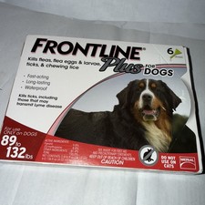 New Genuine Frontline Plus for Extra Large Dogs 89-132 lbs - 6 Doses