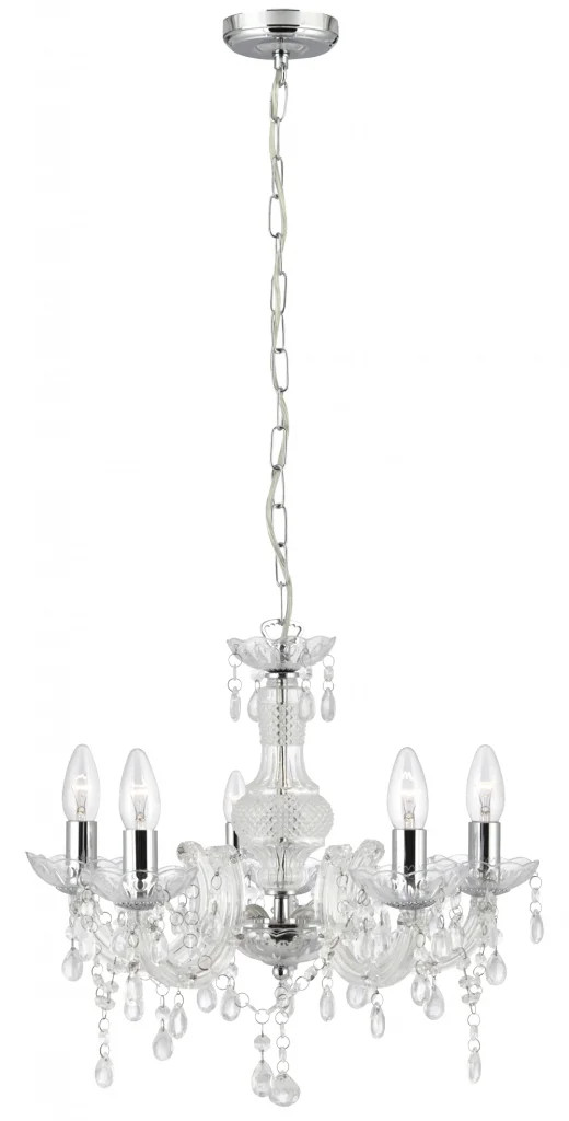 Ceiling Light Clear Marie Therese 5 Acrylic Searchlight 1455-5CL