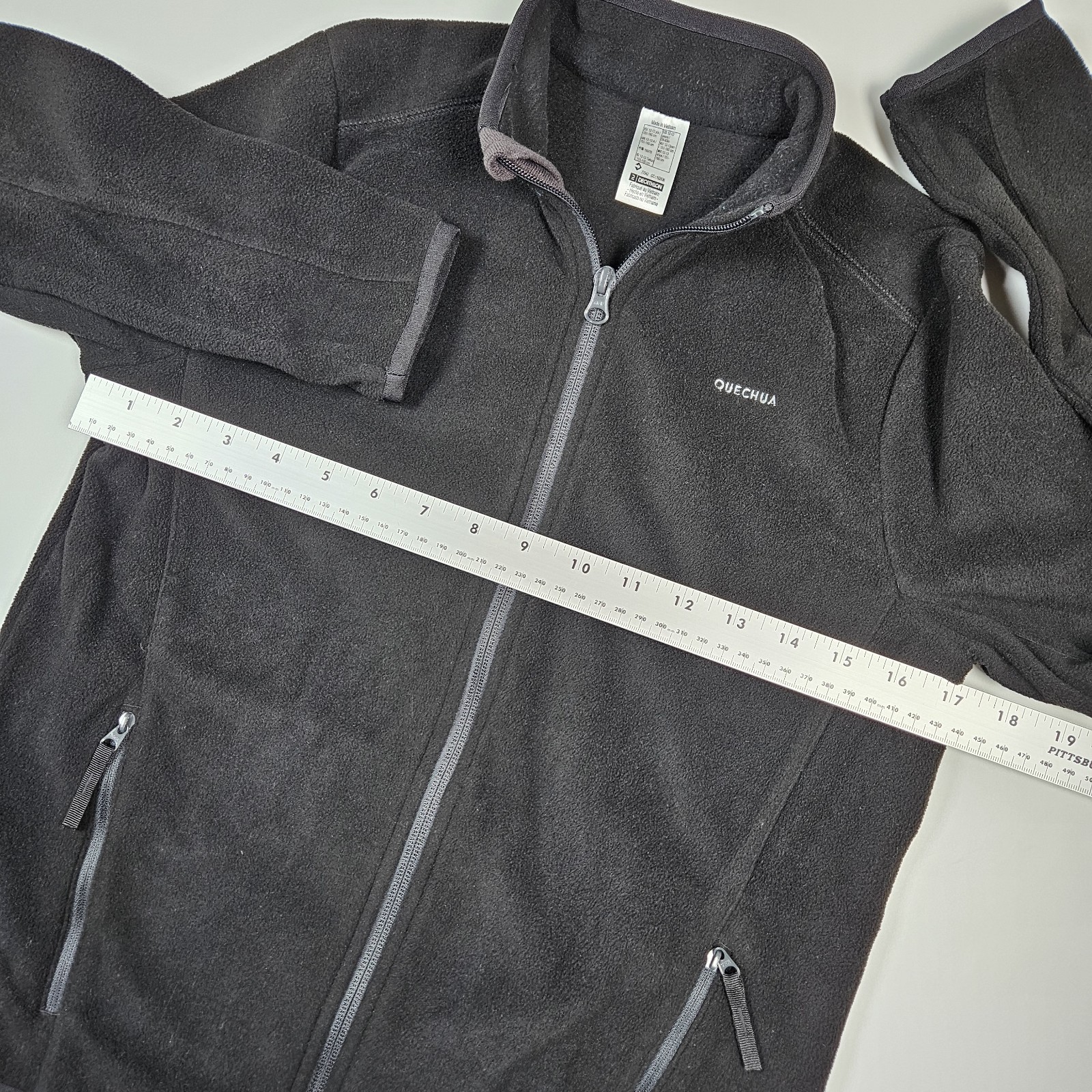 Decathlon Quechua Fleece Boys Black Full Zip Jacket 12-13 Sweatshirt image 6