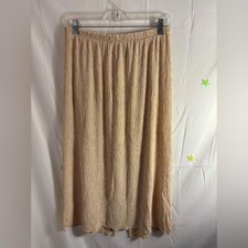 VTG 90s/y2k Cream Textured Boho Fairy Midi-Maxi Skirt Women s Size L