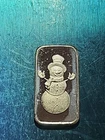 1 Gram Silver Art Bar The Snowman ⛄️. 999 FINE SILVER
