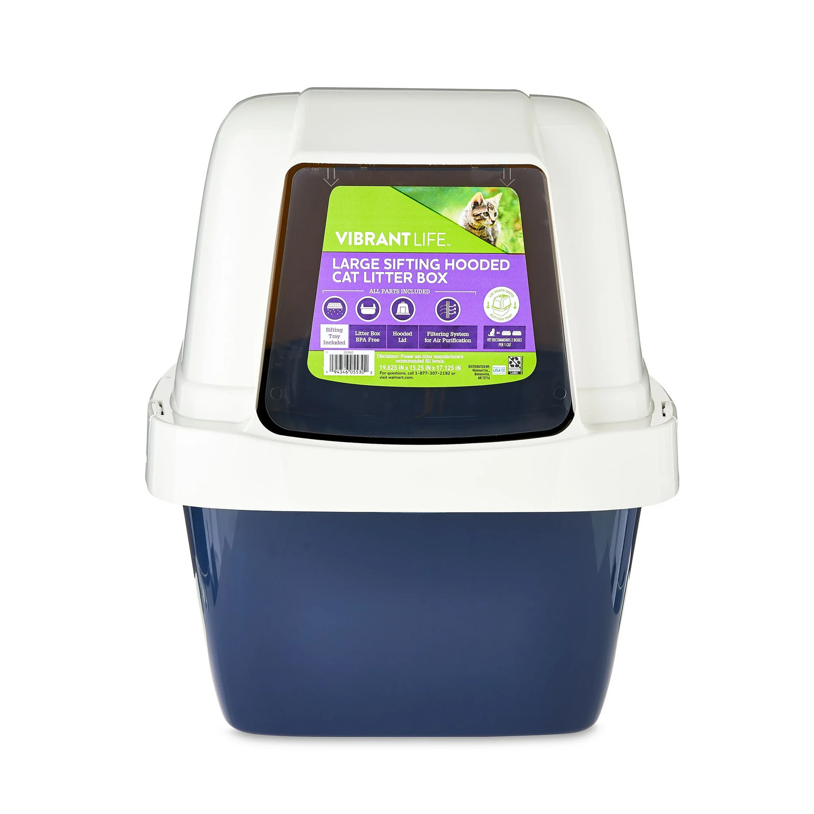 Large Sifting Hooded Enclosed Cat Litter Box