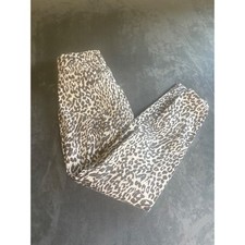 Curvy Skinny Leg Pants Gray Leopard Print Size 6 Animal Pattern