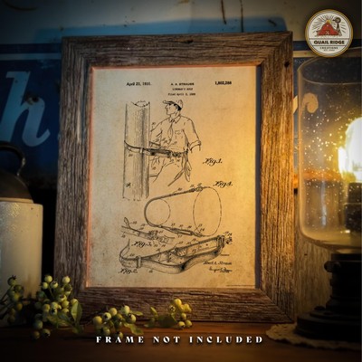 Power Lineman Patent Print Cable Rigger Journeyman School Office Wall Art Decor