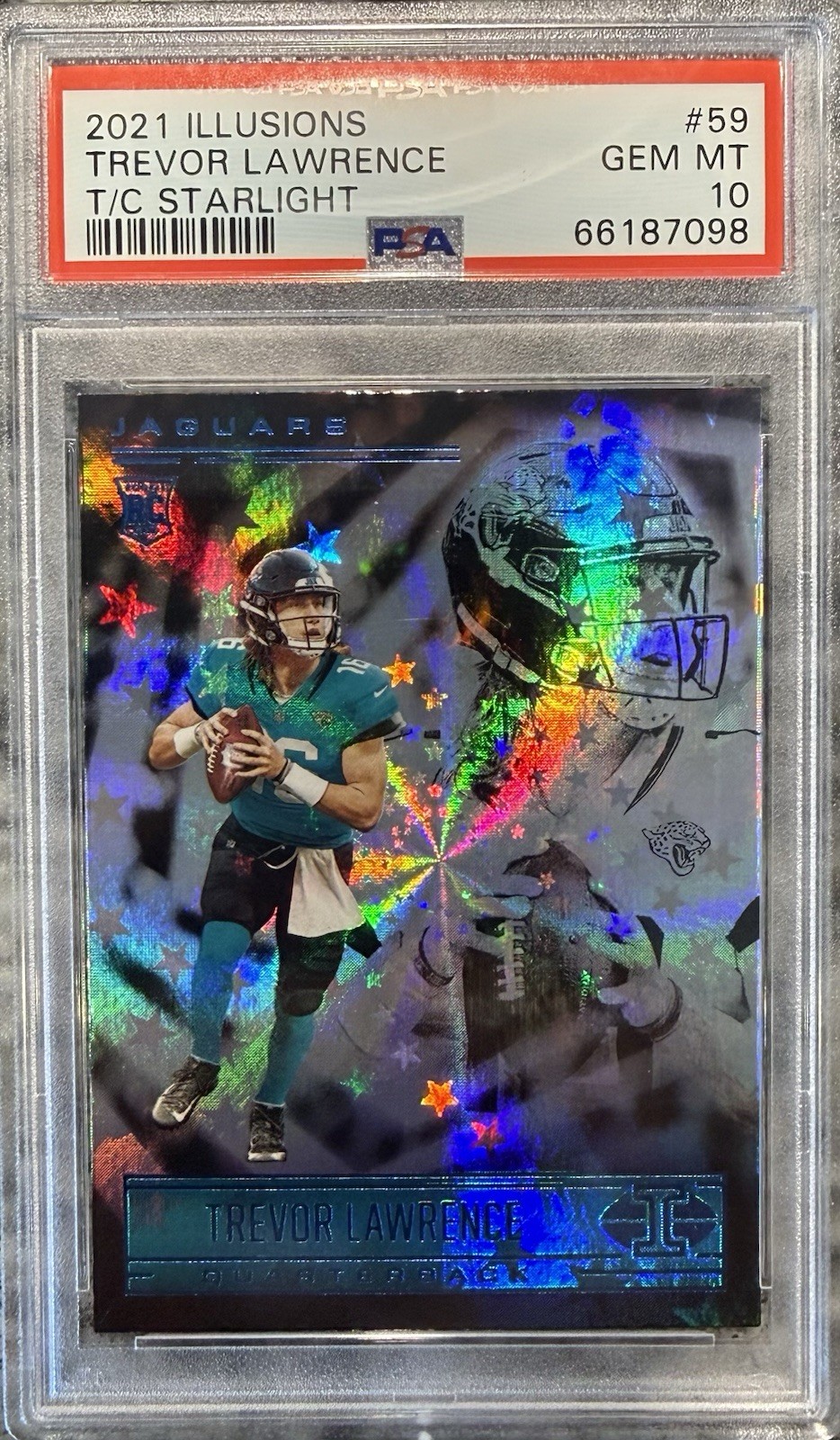 Trevor Lawrence Panini Illusions #59 Trophy Collection Starlight