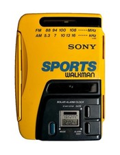 Vintage Sony Sports Walkman WM-AF58 Radio Cassette Player Solar Alarm Tested