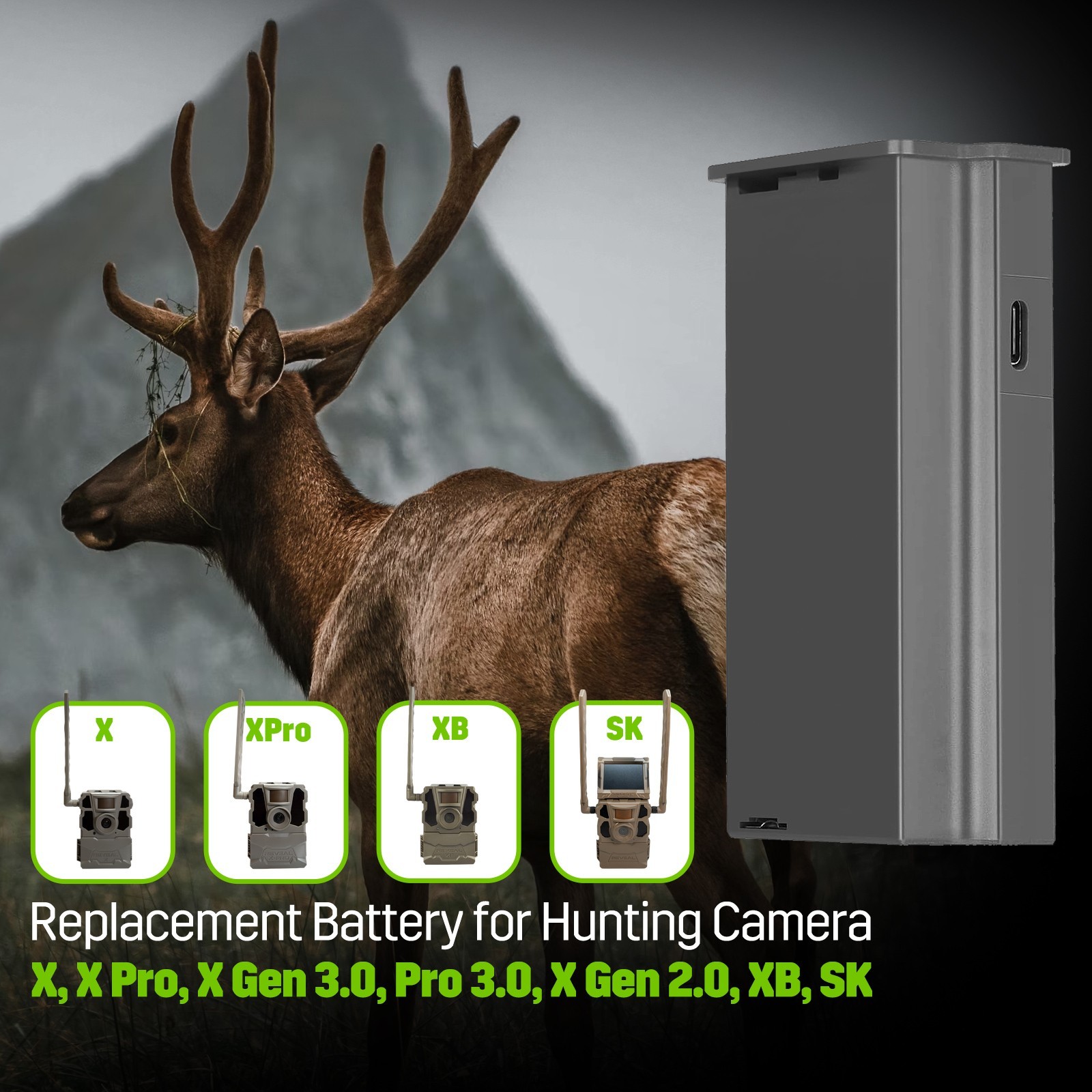 2-PACK Battery for Tactacam Reveal Hunting Trail Camera X Gen 3.0,2.0,Pro 3.0