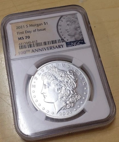 2021-S First Day Of Issue Morgan Silver $1 Dollar Coin NGC MS70