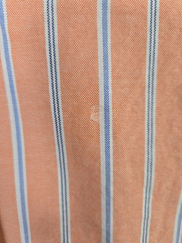 POLO RALPH LAUREN $125 Oxford camicia sportiva in tessuto taglia media uomo righe arancioni - Foto 15 di 16
