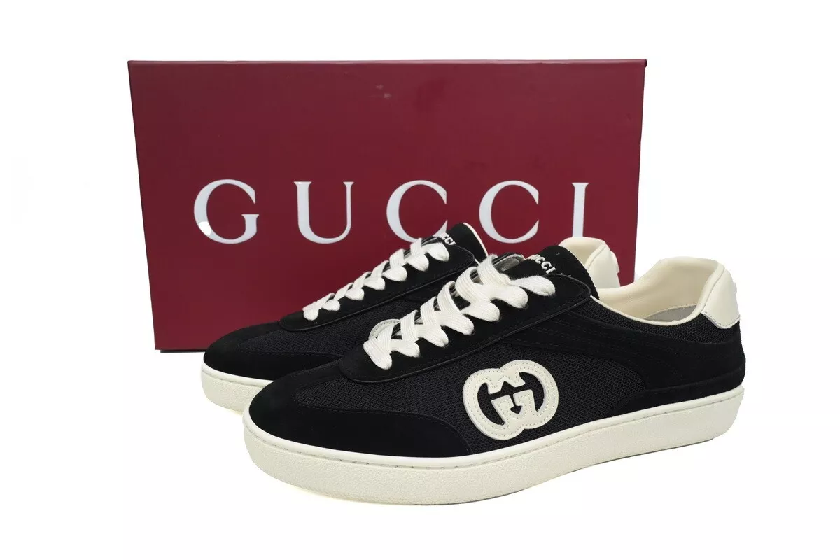 Gucci Noir Homme Décontracté Mode Board Chaussures US Taille 8 12 Neuf