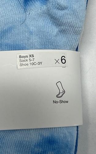 NIKE Kids' Tie-Dye Lightweight No-Show Sock (6 Pack) BN0689-042 BOYS XS - Picture 5 of 5