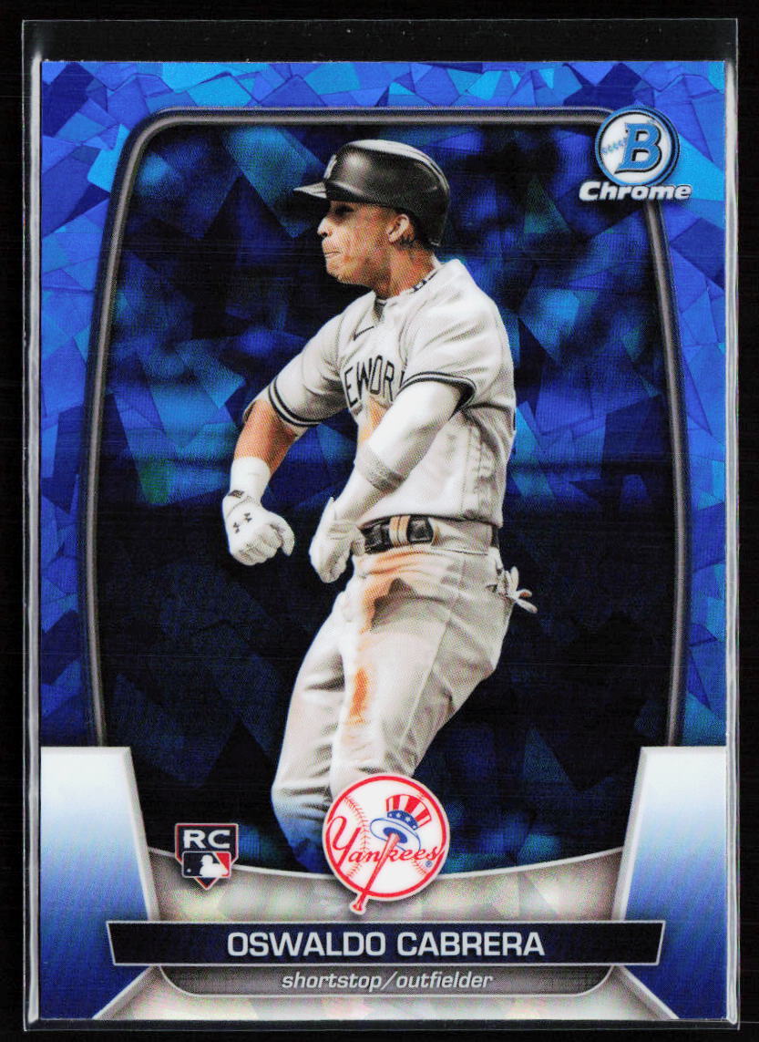 2023 Bowman Chrome Sapphire #33 Oswaldo Cabrera New York Yankees RC