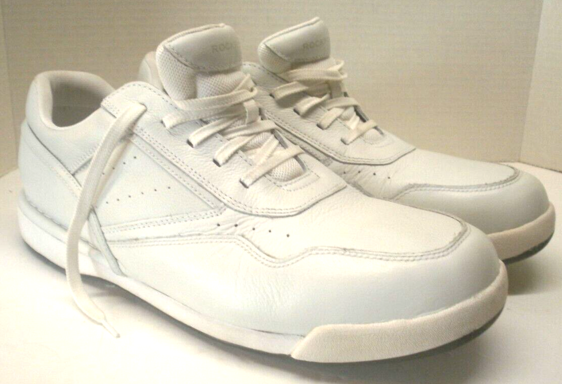 SAOLA Scarpa da passeggio Oxford Rockport Prowalker in pelle bianca K71098 da uomo 13