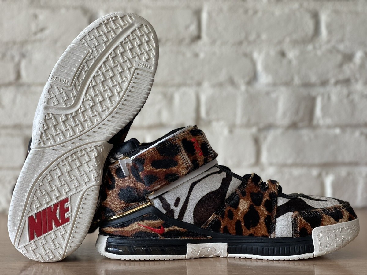 Nike Zoom LeBron II LX Beast Animal Print Maple Red Black DQ2439-200 Men Sz 11.5 Nike Zoom LeBron II LX Beast Animal Print Maple Red Black  main image 3