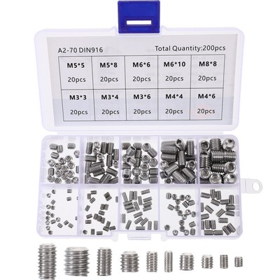  Hexagon Screw Combination Stainless Steel Screws Small for Door Handles