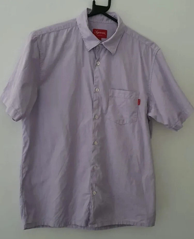 Chemise Oxford SS16 Supreme légère S/S manches courtes M violet clair moyen