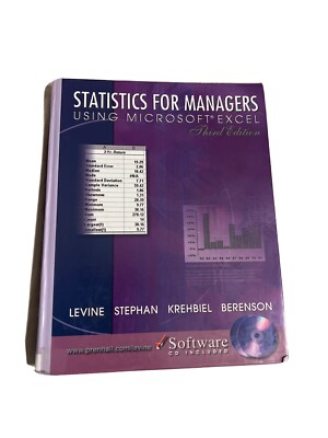 Statistics For Managers Using Microsoft Excel Third Edition Software Cd ...