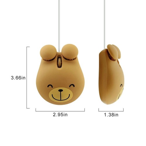 Ergonomic Bear 3D Animals Mause USB Optical Computer Mice Wired Mouse - Picture 10 of 14