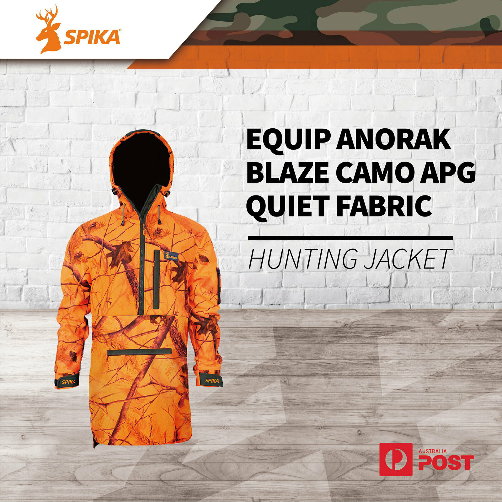 Spika Equip Anorak Blaze Camo Apg Quiet 