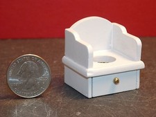 Dollhouse Miniature Baby Potty Chair White 1:12 inch scale D45 Dollys Gallery