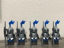 5 Lego Black Falcon Axemen Knight Minifigures
