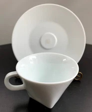 Nespresso Coffee Cup & Saucer Set Big Game White Espresso Latte Cappuccino