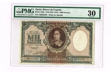 SPAIN 1000 Pesetas 1940 (ND 1943)  Pick-120a  PMG 30  VF  CV IS APPROX. $ 1200