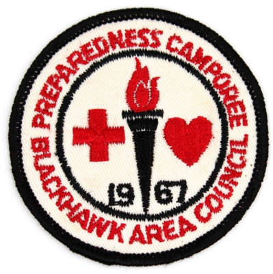 1967 Camporee Blackhawk Area Council Patch Illinois IL Boy Scouts BSA