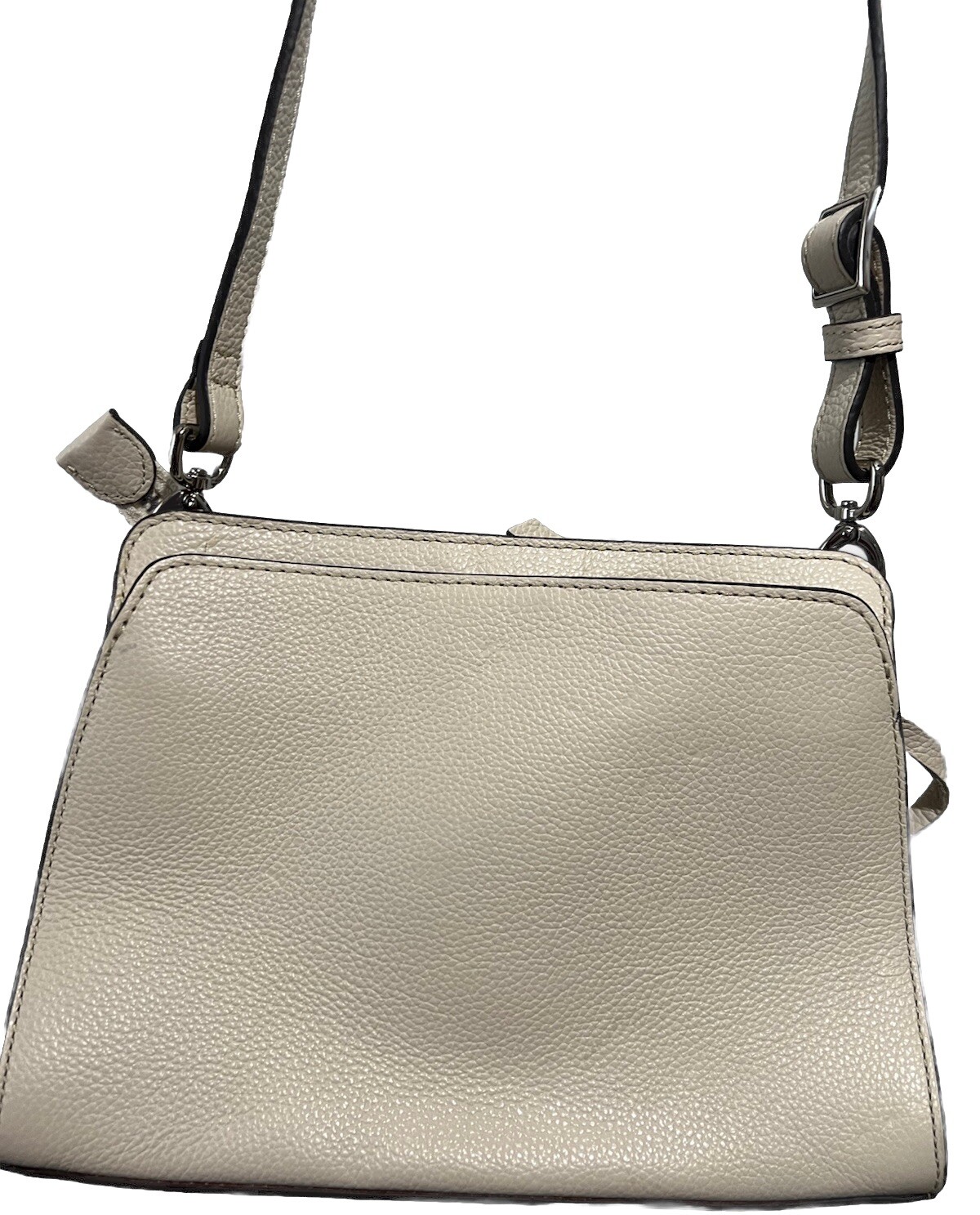 PONY Borsa a tracolla BRIGHTON GEORGINA INTERLOK Off White MG organizer portafoglio anteriore