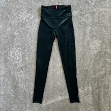 Spanx Womens Olive Green Velvet High Rise Leggings Size Small