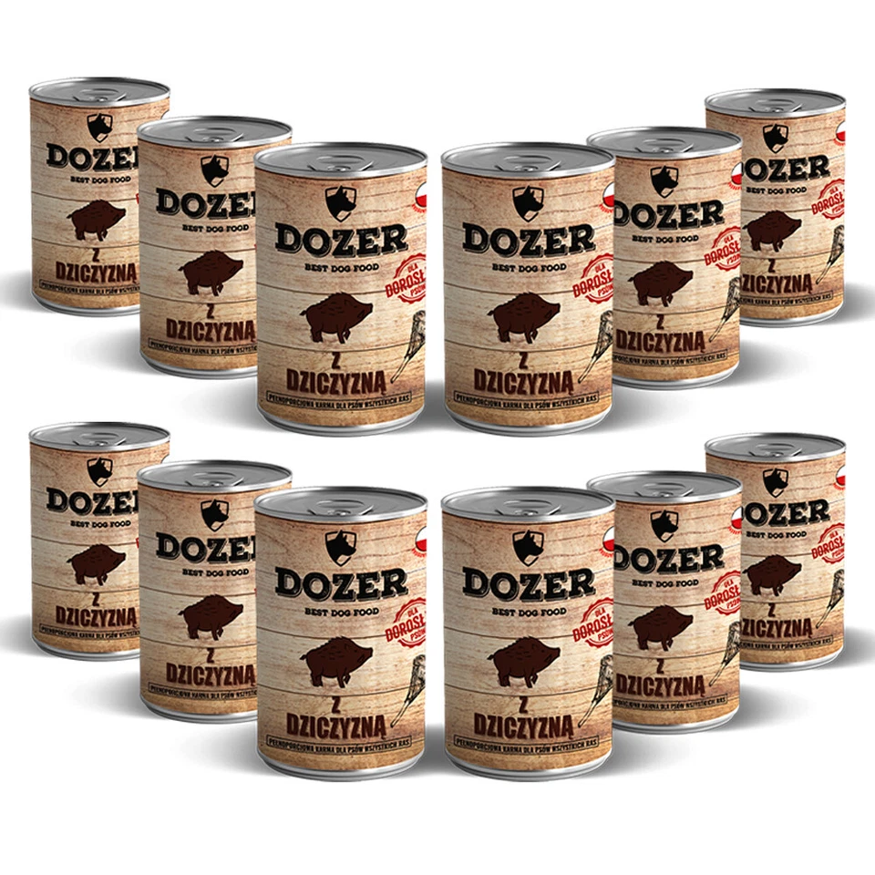 48 x 400g Hundefutter Dozer Wild Premium Nassfutter Dosen Wildfleisch - Bild 2 von 4