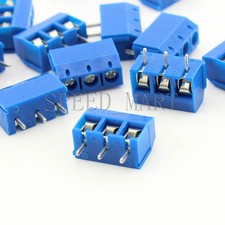 50pcs 3 poles/3 Pin 5mm straight PCB Universal Screw Terminal Block Connector