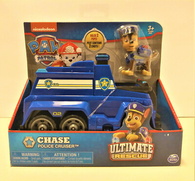 Paw Patrol CHASE Police Cruiser ULTIMATE RESCUE Holds 2 Pups NEW