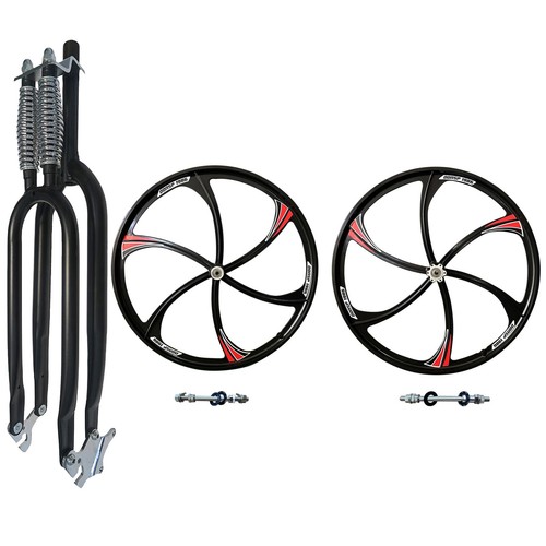 26'' Bike Mag Wheel set 100*135mm Magnesium rim/& 26" Bicycle Fork Disc Brake - Picture 4 of 105