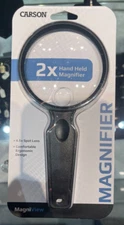 Carson 2X Crystal Clear Acrylic Lens Magnifier ~ Item #DS-36