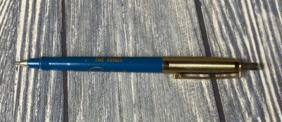 Vintage Silverline Style No 144 G The Venus Blue Gold Retractable Pen