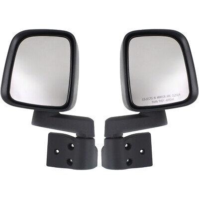 Manual Side View Mirrors Folding Pair Set NEW for 03-06 Jeep Wrangler