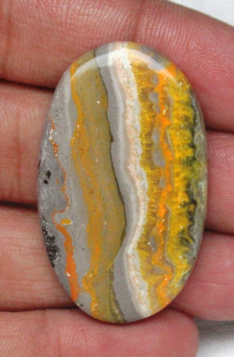 Natural Bumble Bee Jasper Cabochon Oval 58.45 Cts Loose Gemstone J 7871 - Picture 1 of 5