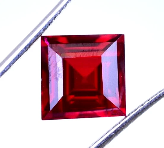 Natural Blood Red Ruby 6.30 Ct Princess Certified Flawless Loose Gemstone - Image 3 of 4
