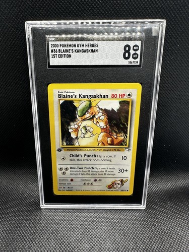 Blaine's Kangaskhan (1st Edition) graded SGC 8 for sale on eBay