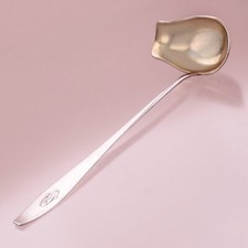 Gro&szlig;e Saucenkelle Handarbeit aus Finnland Silber mit Innenvergoldung