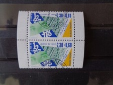 France  Yvert 2640 journée du timbre 1990  paire de carnet oblitérée en TBE