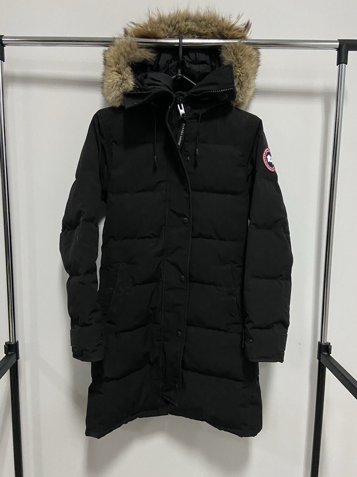 Canada Goose Shelburne Parka Jacket Vintage Patch Logo Women's Hooded Fur