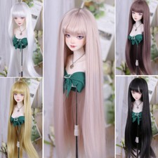 Fashion Dolls Long Straight Hair Wig Bangs for 1/3 1/4 1/6 BJD Doll DIY Wigs Toy