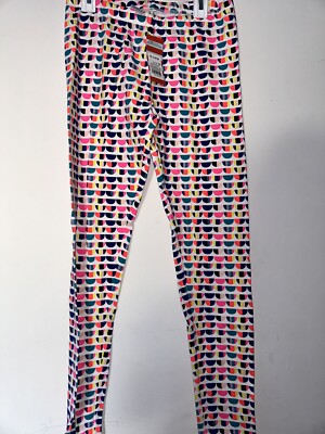 Cat & Jack Girls Size XL 14/16 Pull-On Leggings Multi Colored Rainbow Scallop