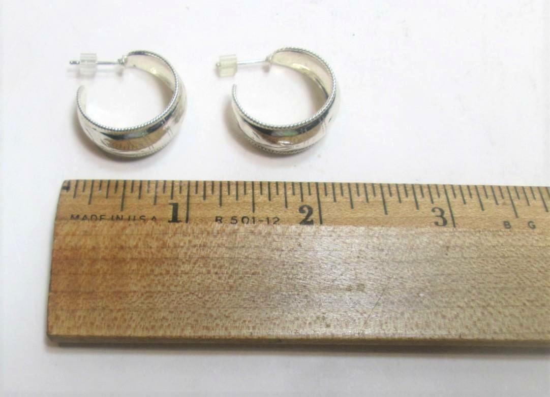 HAN 925 Sterling Silver Solid Etched Leaf Flower … - image 5