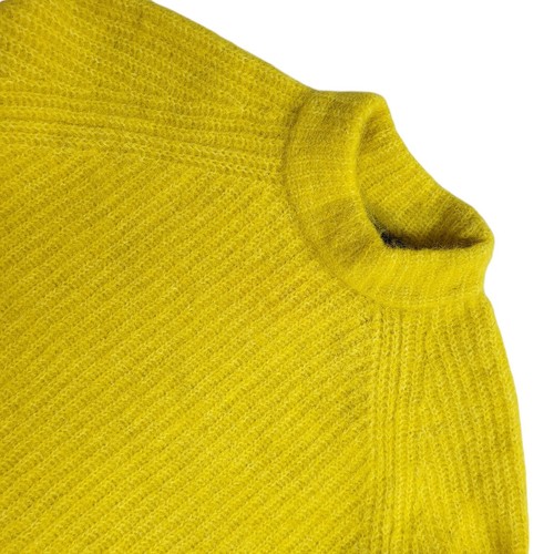 Superdry Yellow Round Neck Modern Alpaca Blend Jumper BNWT UK Women's Size 12 - Picture 3 of 6